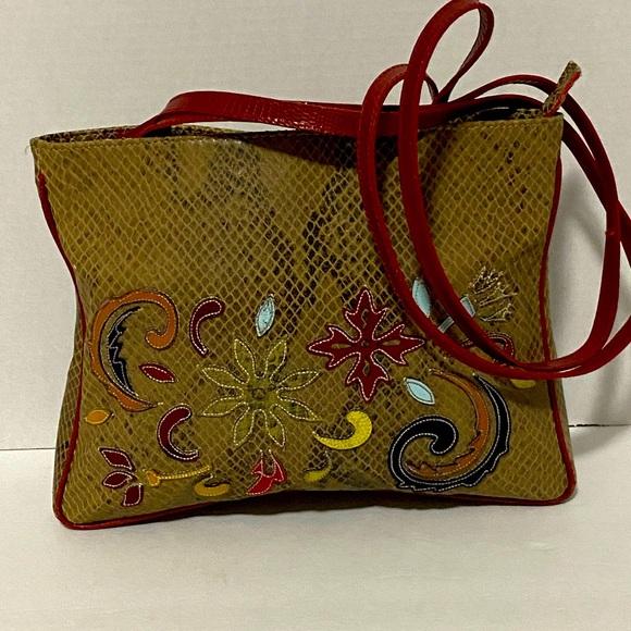 Francesco Biasia real Python Snakeskin bag